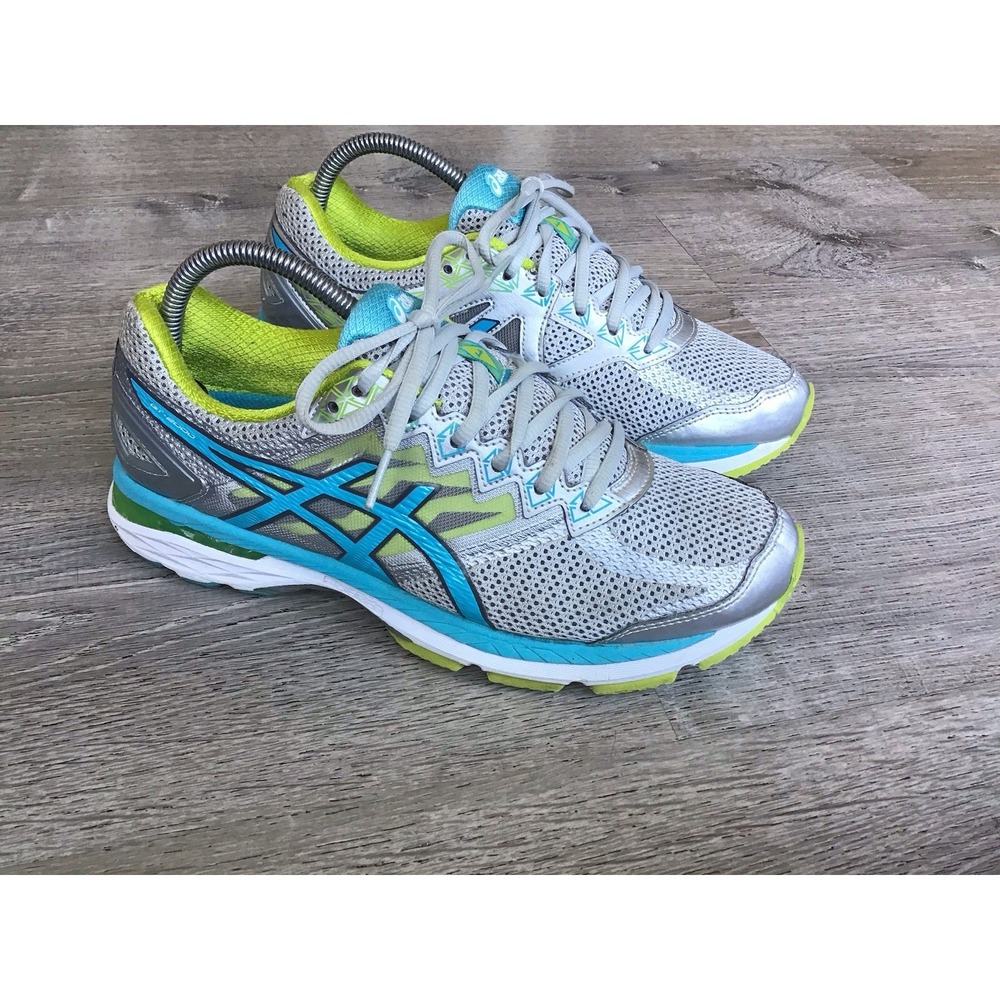 Asics GT-2000 4 WIDE Silver Blue Womens US Size 9.5 EUR 41.5 T657N Running Shoes